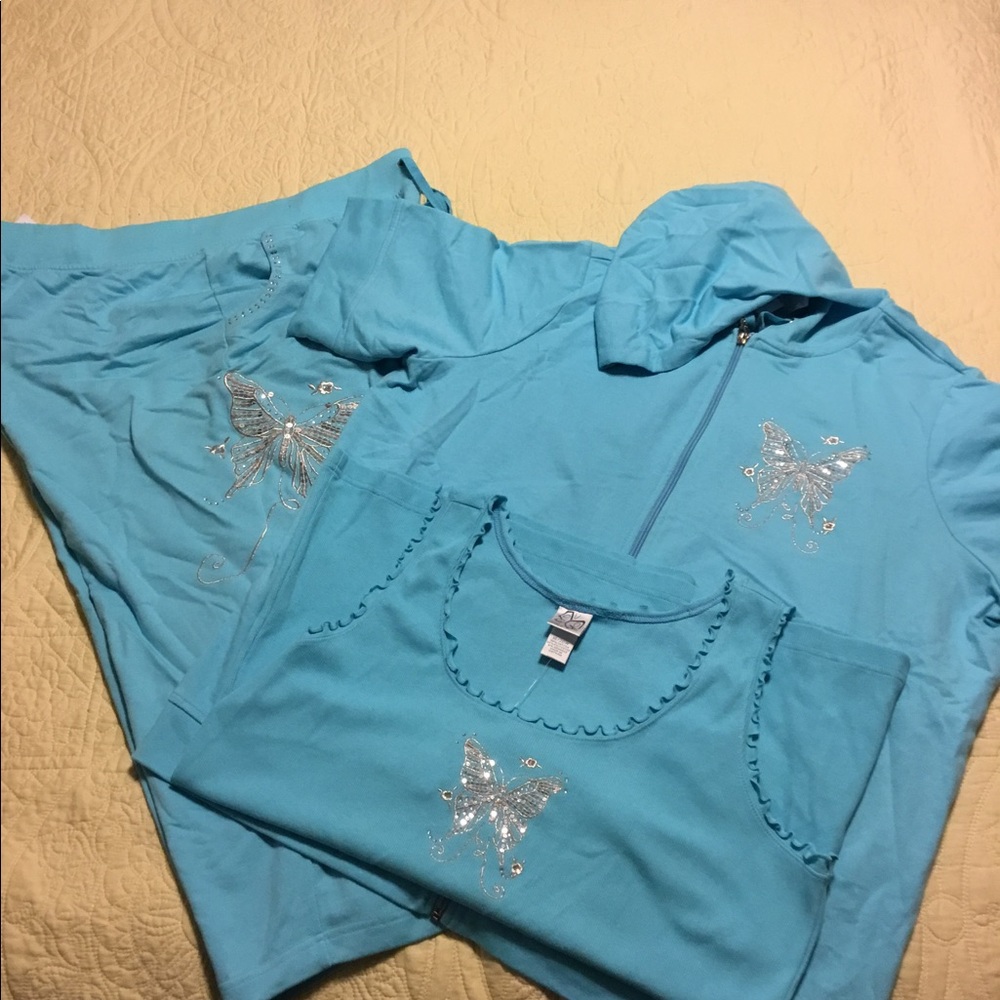 NWT 3pc Set ~ Capri/Jacket/Tank Outfit ~ Size 2X